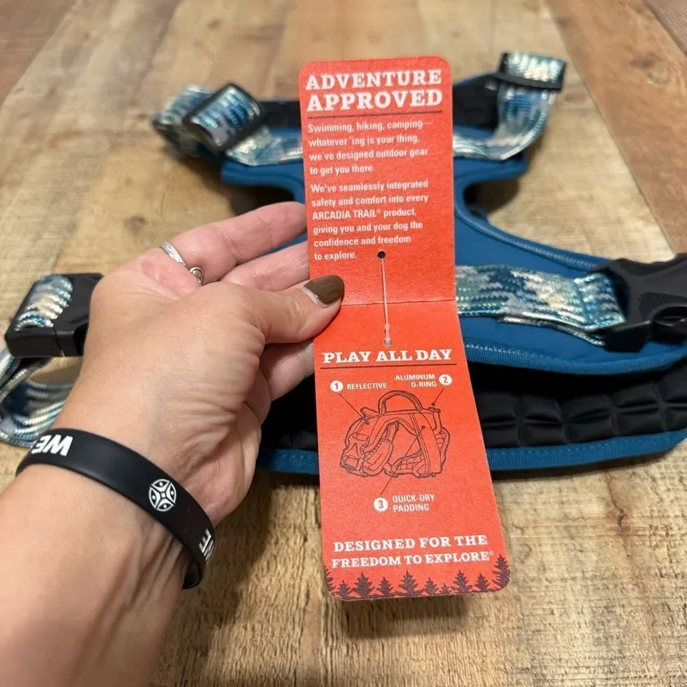 Arcadia Trail Dog Harness Blue Quick-Dry Reflective Padded Play All Day XXL NWT